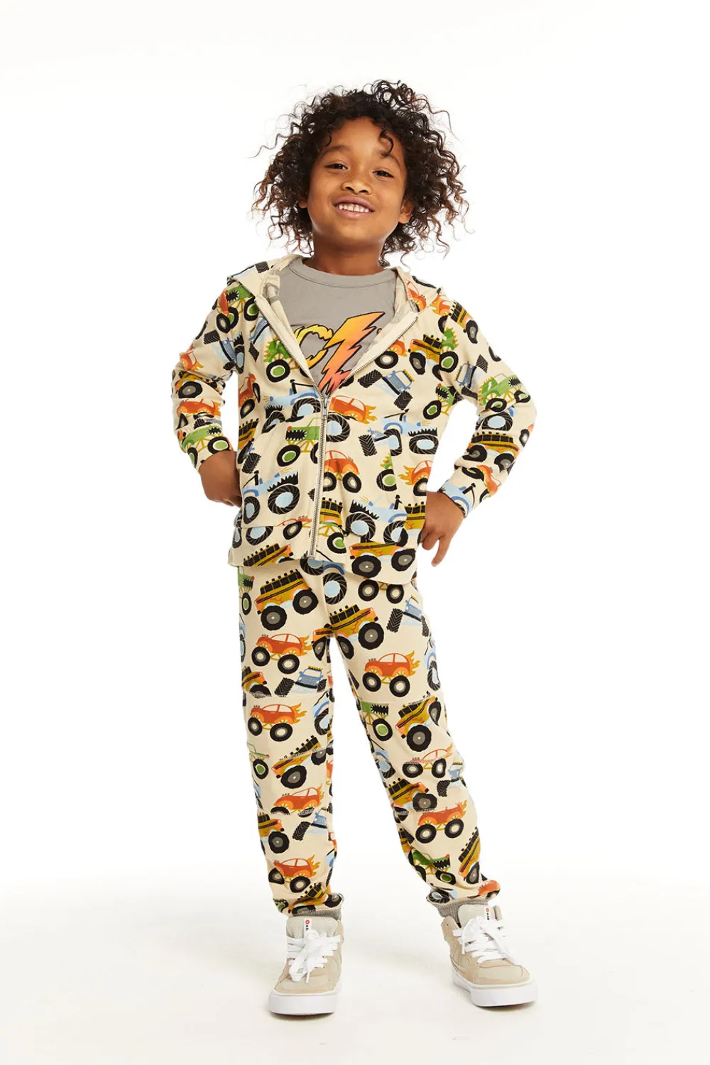 New Zip Up Monster Truck Hoodiee Kids/BOY Boys