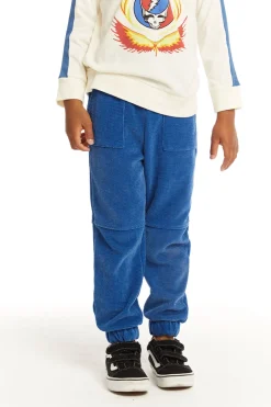 Outlet Zipper Leg Peacock Blue Jogger Kids/BOY Boys