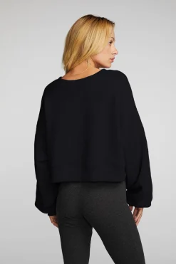 Best Zuma Cotton Terry Cropped Crewneck Pullover Women Loungewear|Tops