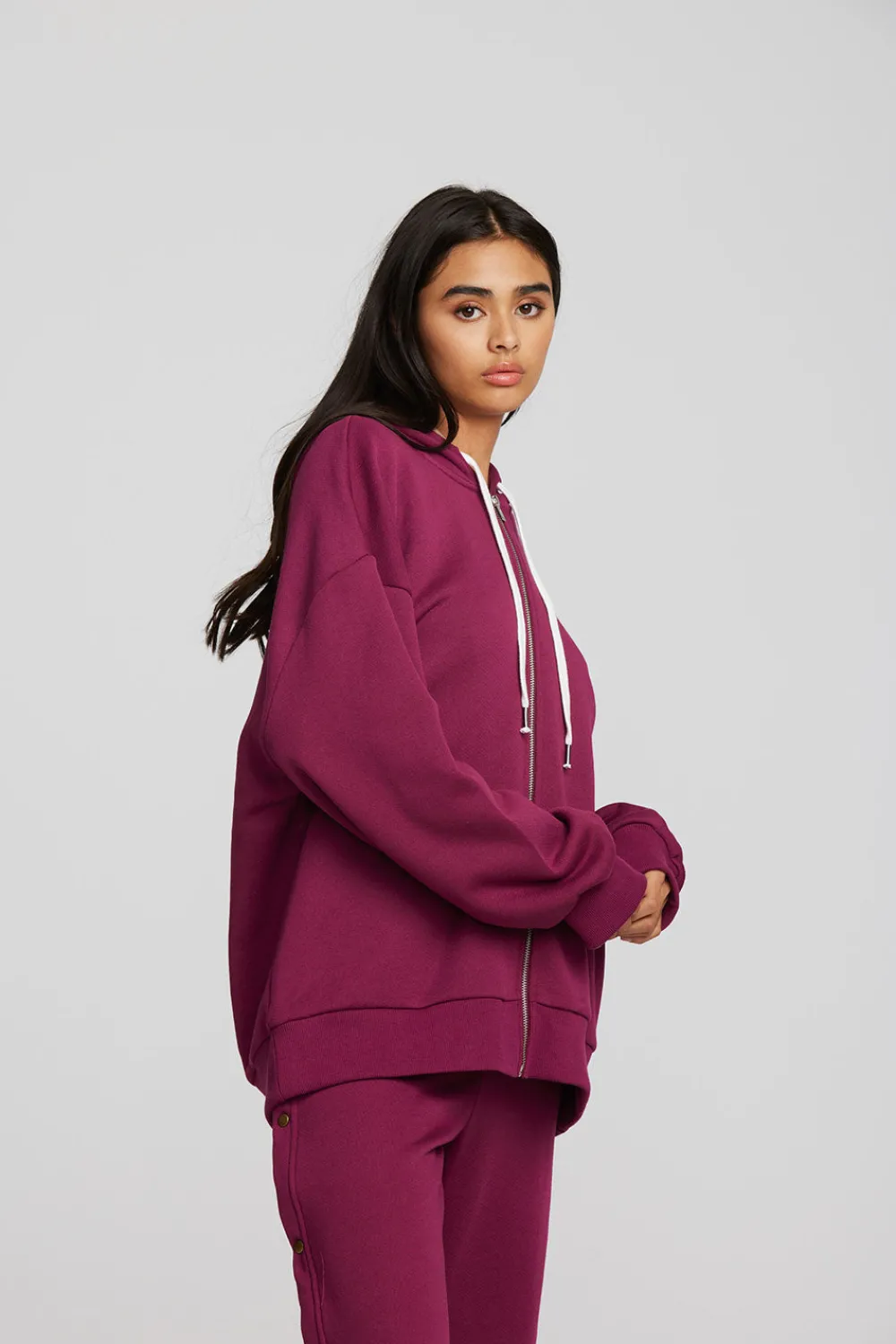 Discount Zuma Cotton Terry Zip Up Hoodie Women Outerwear|Tops