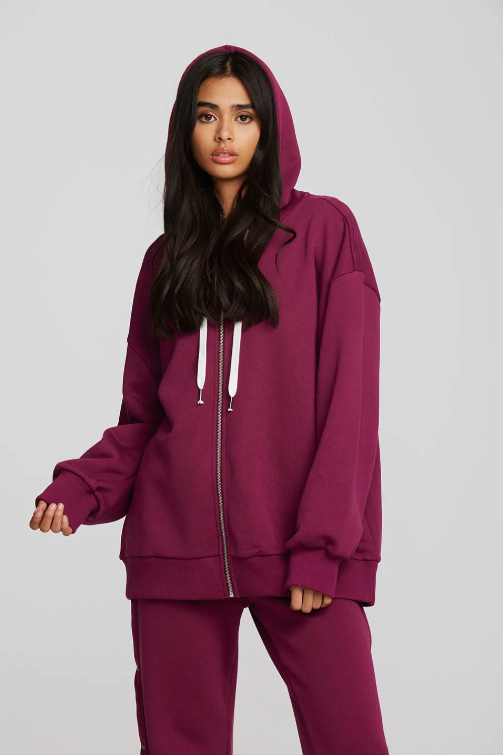 Discount Zuma Cotton Terry Zip Up Hoodie Women Outerwear|Tops